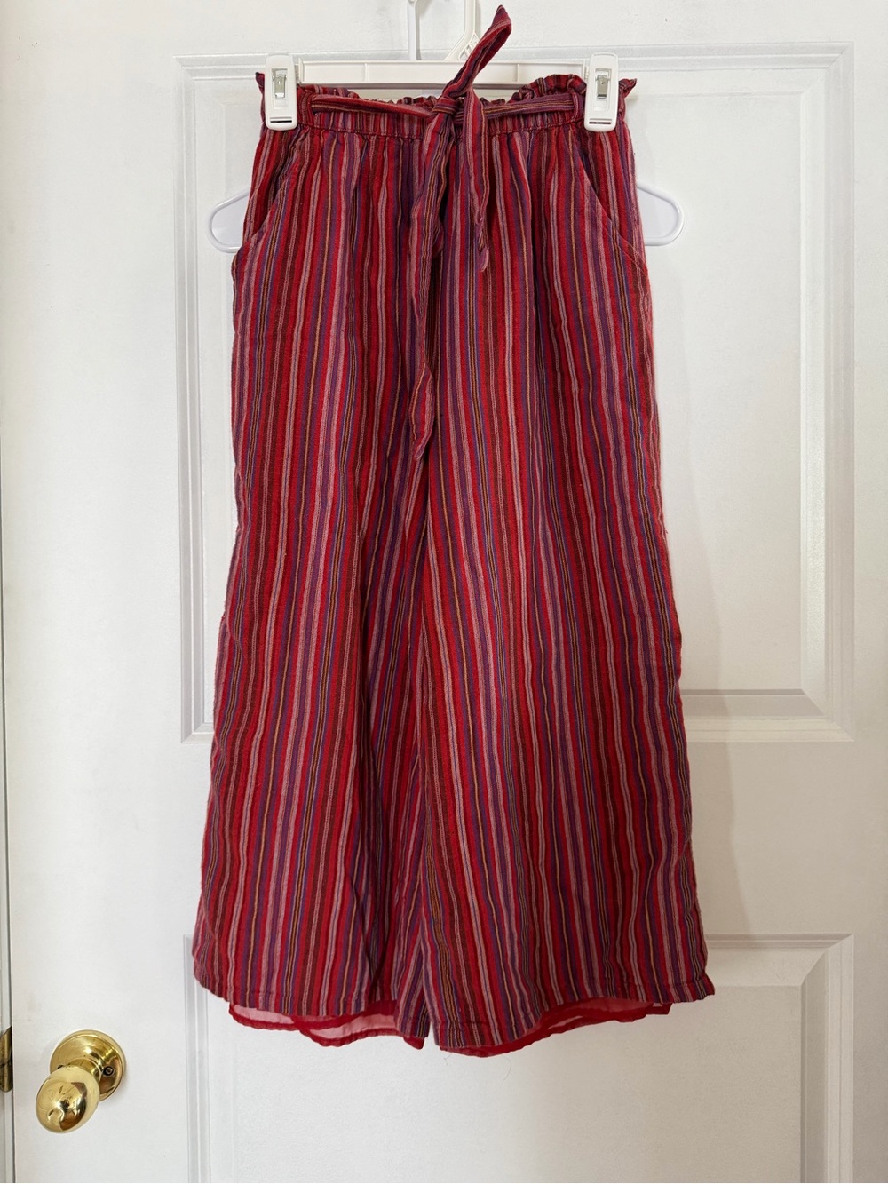 American Eagle Striped Linen Blend Wide Leg Pants XS